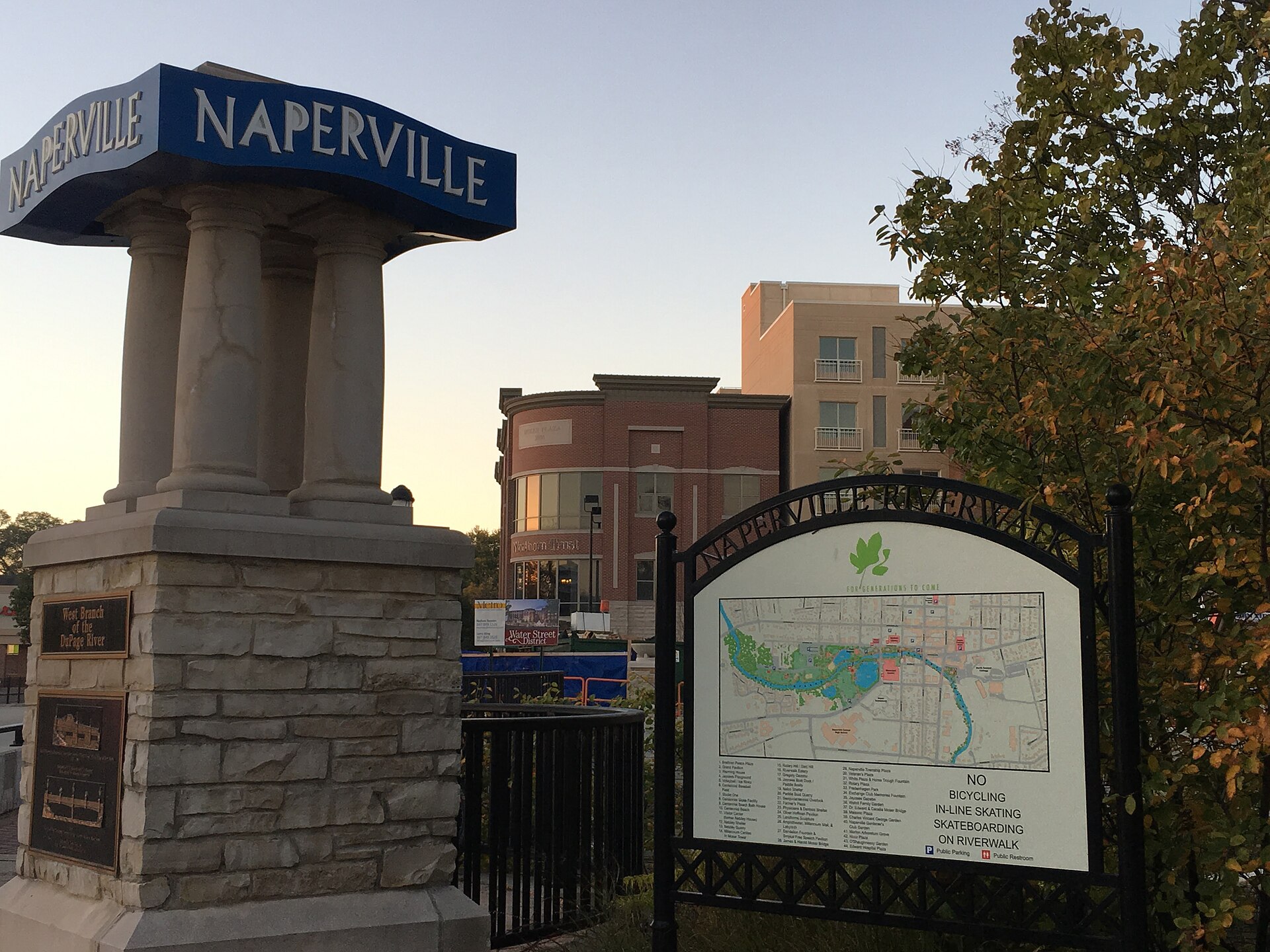 Naperville skyline, a nearby construction market FinTruction serves