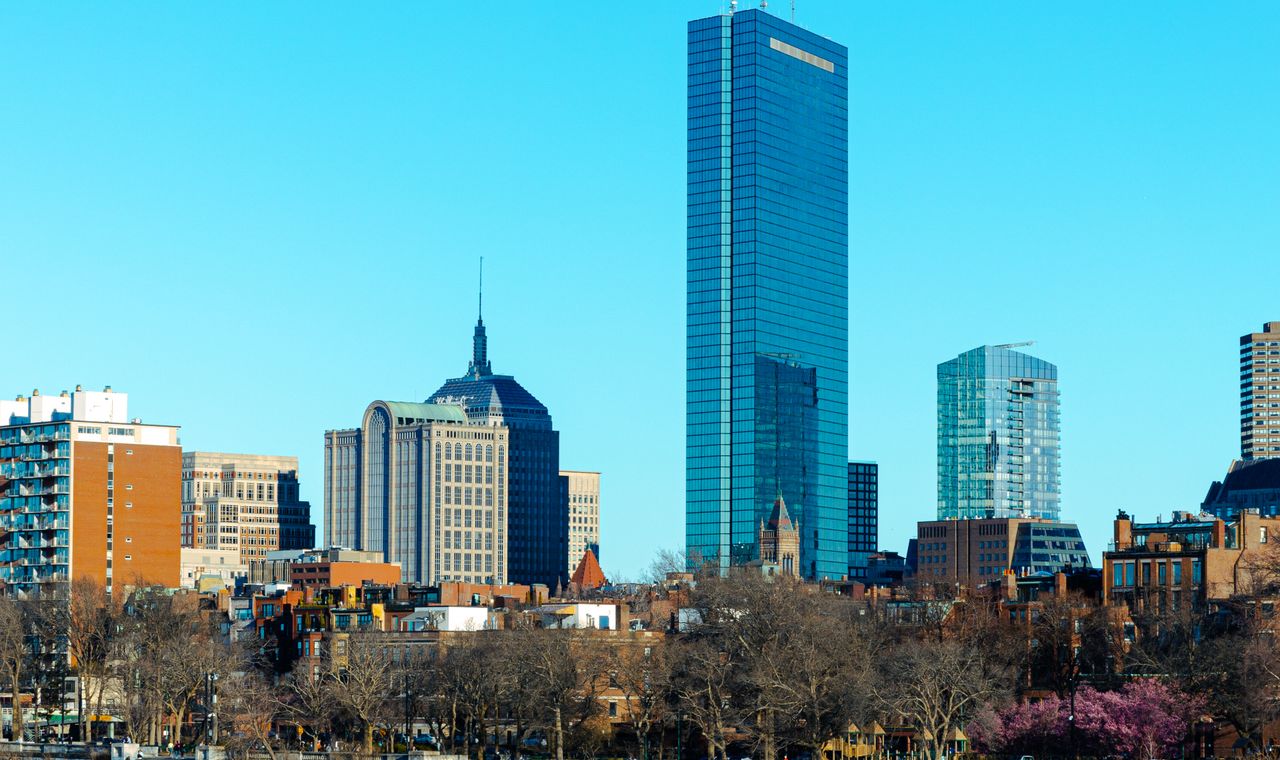 Boston skyline, a nearby construction market FinTruction serves