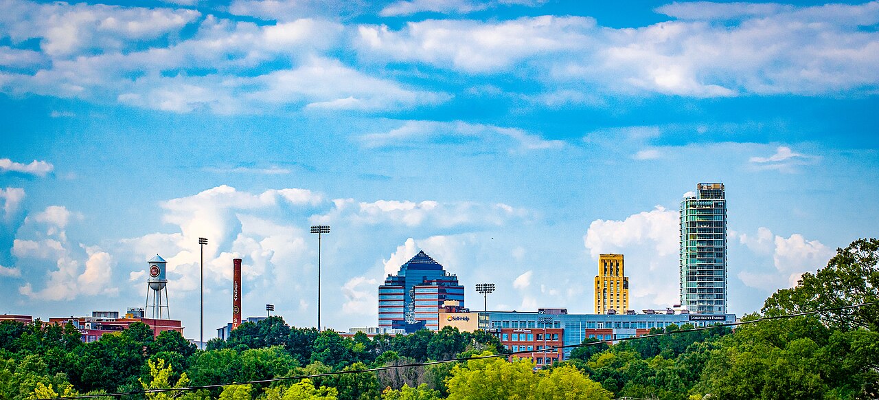 Durham skyline, a nearby construction market FinTruction serves