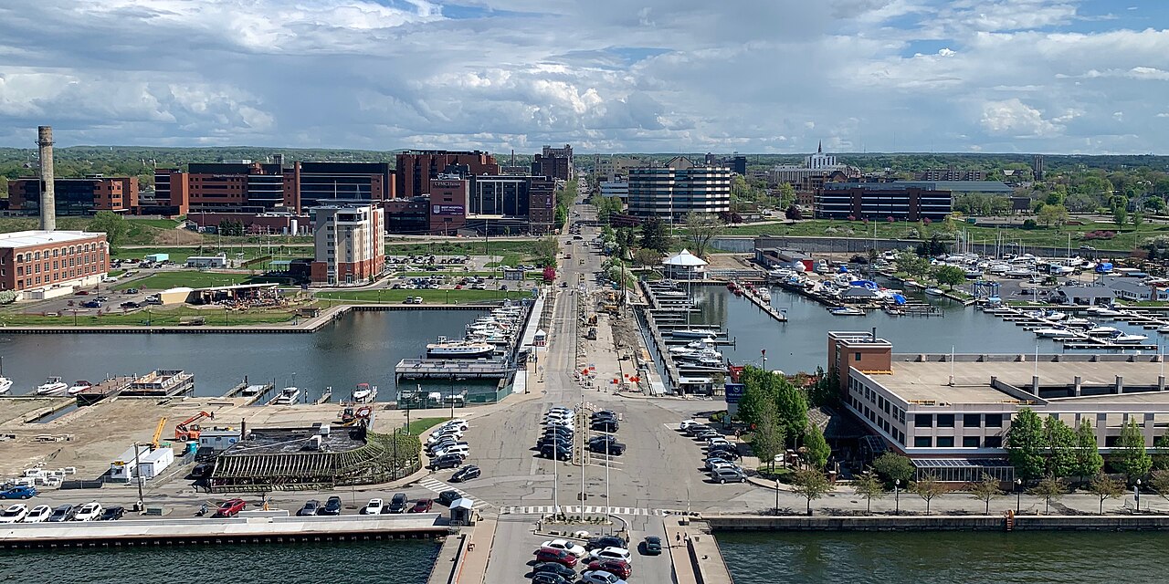 Erie skyline, a nearby construction market FinTruction serves