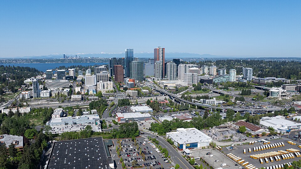 Bellevue skyline, a nearby construction market FinTruction serves